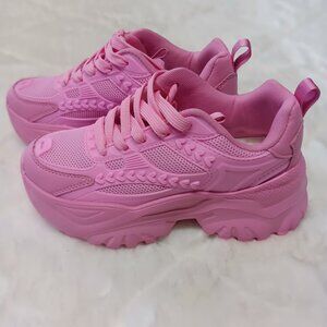 bubble gum pink sneakers size 38 (US 7)